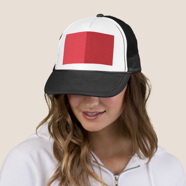 Tomato Red Noise Custom Trucker Hat (In Situ)