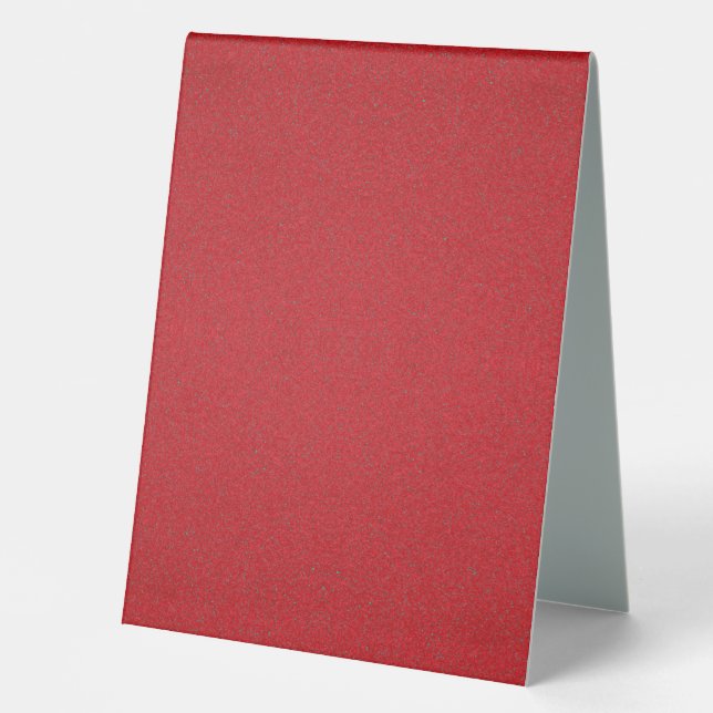 Tomato Red Noise-Effect Table Tent Sign (Custom) (Front)
