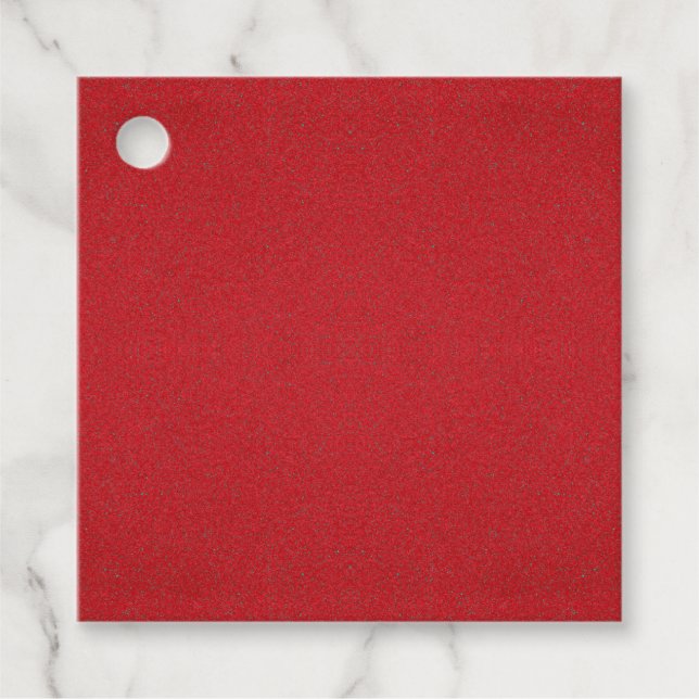 Tomato Red Noise Favour Tag with Hole – Customise (Front)
