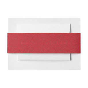 Tomato Red Noise Invitation Belly Band – Customise