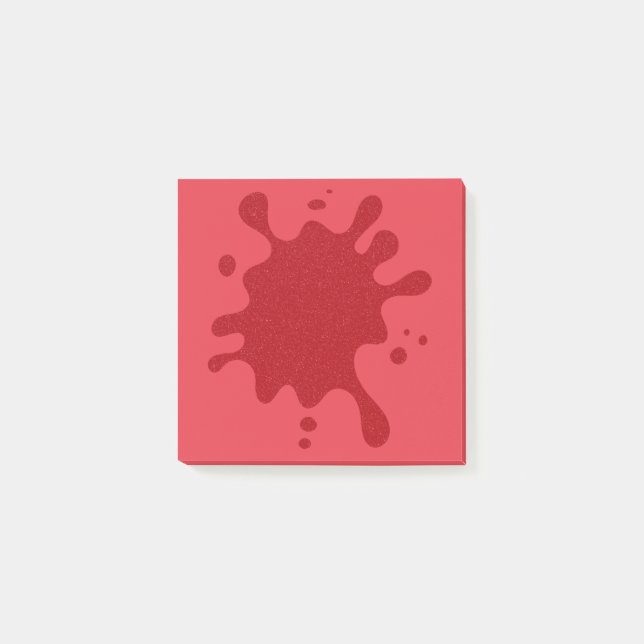 Tomato-Red Noise Splash 3×3 Post-it® Pad (Custom) Post-it Notes (Front)