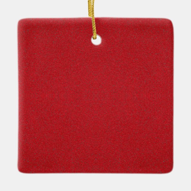 Tomato Red Noise Texture Ornament – Customisable (Front)