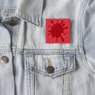 Tomato-Red Noise Texture Pin Badge – Customisable