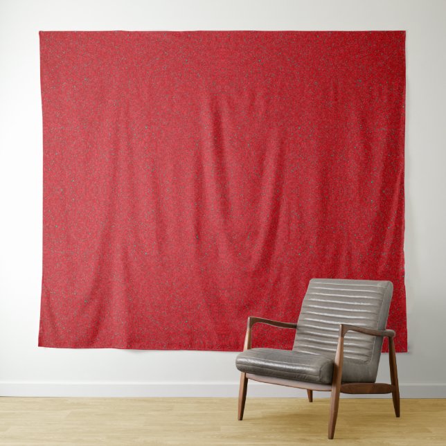 Tomato Red Noise Texture Wall Tapestry – Customise (In Situ (Horizontal))