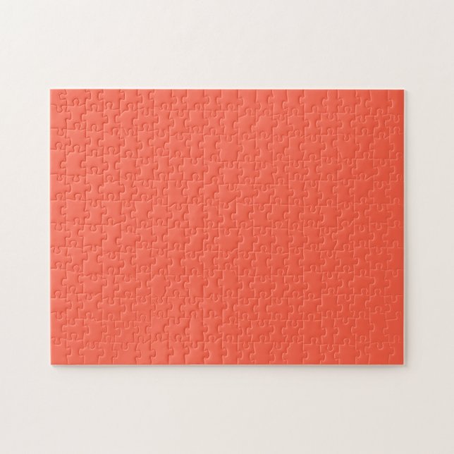 Tomato Red Solid Colour Jigsaw Puzzle (Horizontal)