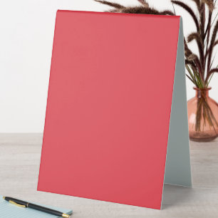 Tomato Red Solid Table Tent Sign – Customisable