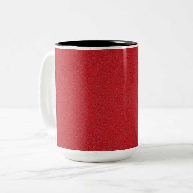 Tomato Red Speckle Ceramic Mug – Customisable (Front Left)