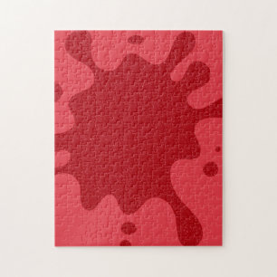Tomato-Red Splash 252-Piece Puzzle – Customisable
