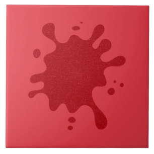 Tomato Red Splash Custom Ceramic Tile