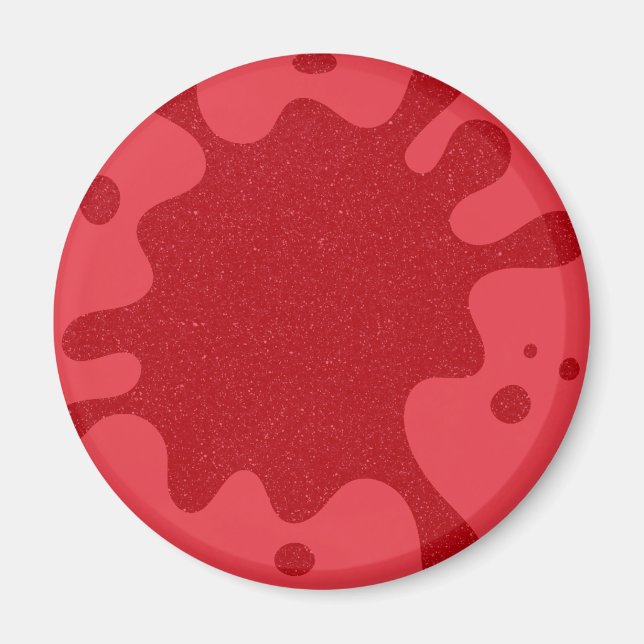 Tomato Red Splash Custom Fridge Magnet (Front)