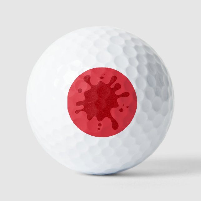Tomato Red Splash Custom Golf Ball (Front)