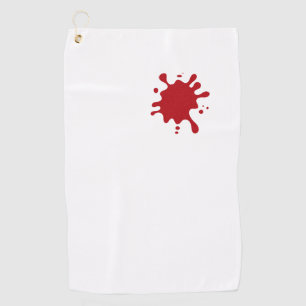 Tomato Red Splash Custom Golf Towel