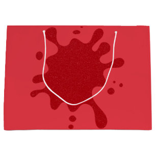 Tomato Red Splash Custom Large Gift Bag