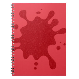 Tomato Red Splash Custom Spiral Photo Notebook