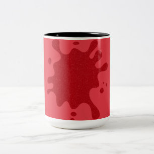 Tomato Red Splash Custom Two-Tone Mug