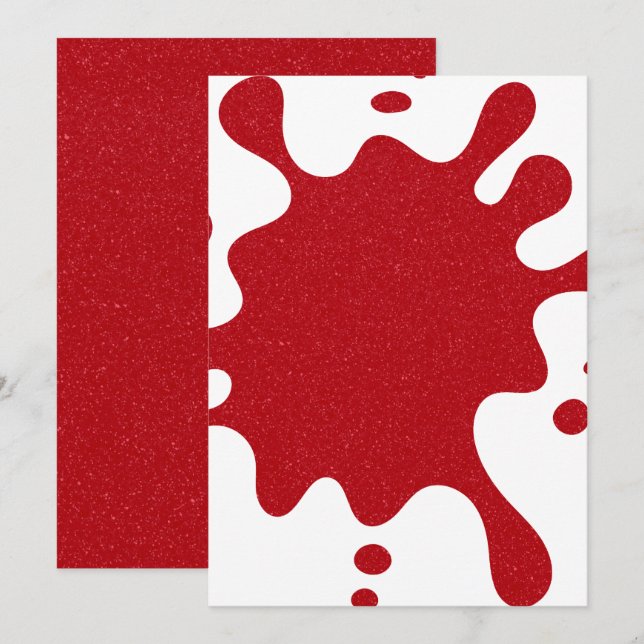 Tomato Red Splash Flat Menu – Customisable (Front/Back)
