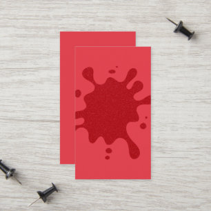 Tomato Red Splash Matte Calling Card – Customise