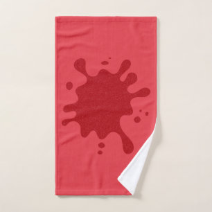 Tomato-Red Splash Personalized Hand Towel (Custom)