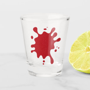 Tomato Red Splash Shot Glass – Customisable