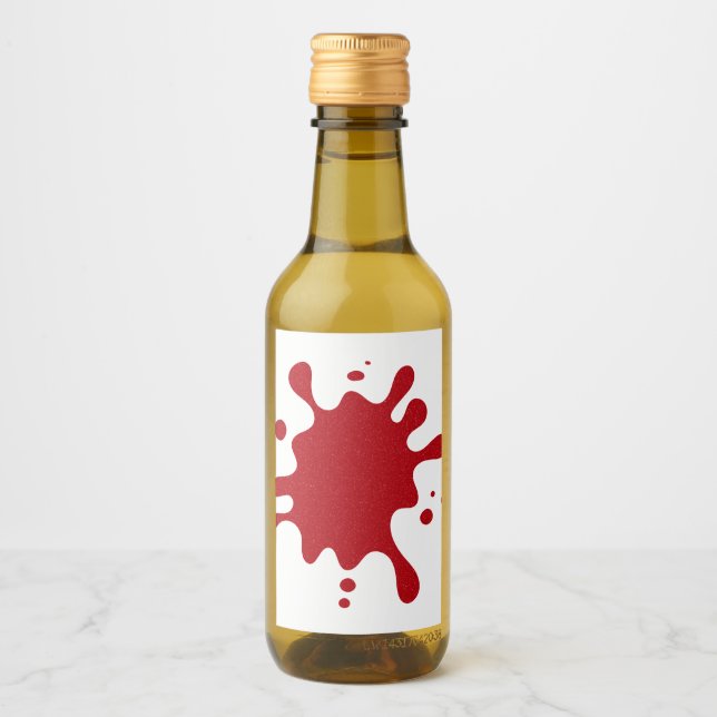 Tomato Red Splash White Label for Mini Bottles (Front)