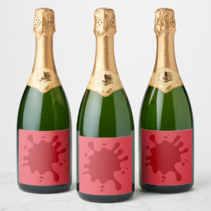 Tomato Red Splash Wine Bottle Labels – Customise