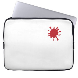 Tomato-Red Splatter 13" Neoprene Laptop Sleeve