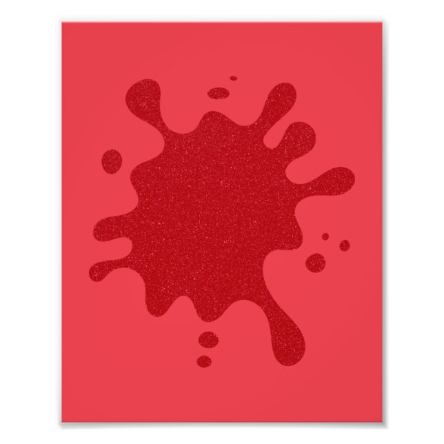Tomato Red Splatter Art Poster – Customisable (Front)