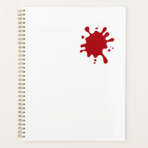 Tomato-Red Splatter Custom Planner