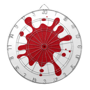 Tomato Red Splatter Dartboard – Customizable