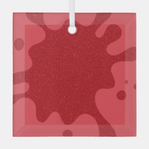 Tomato Red Splatter Glass Ornament – Customisable