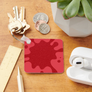 Tomato Red Splatter Keychain – Customisable