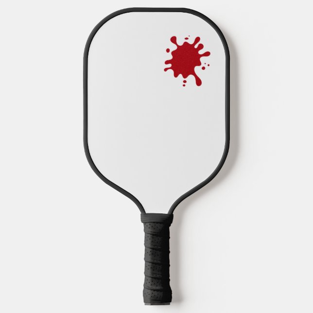 Tomato Red Splatter Pickleball Paddle – Customise (Front)