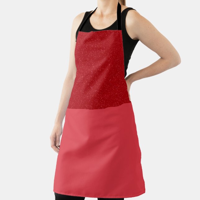 Tomato-Red Split Chef Apron – Customisable (Insitu)