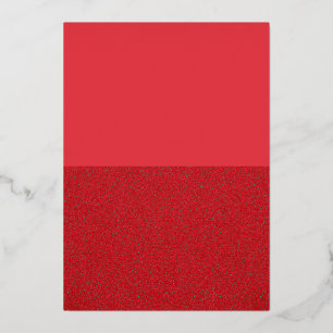 Tomato Red Split Foil Invitation Card – Customise