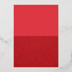 Tomato Red Split Foil Invitation Card – Customise