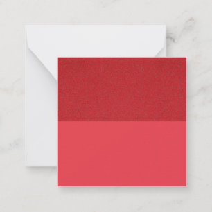 Tomato Red Split-Horizon Flat Note Card (Custom)