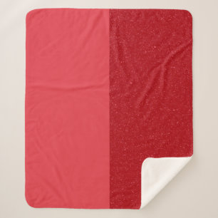 Tomato Red Split Sherpa Blanket – Customisable