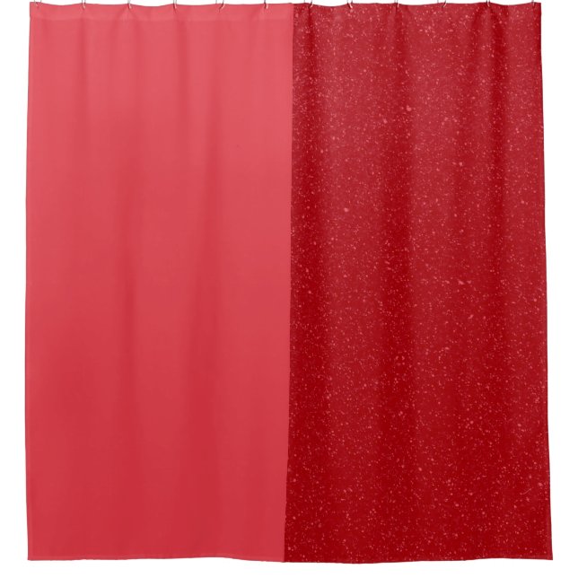 Tomato Red Split Shower Curtain (Front)