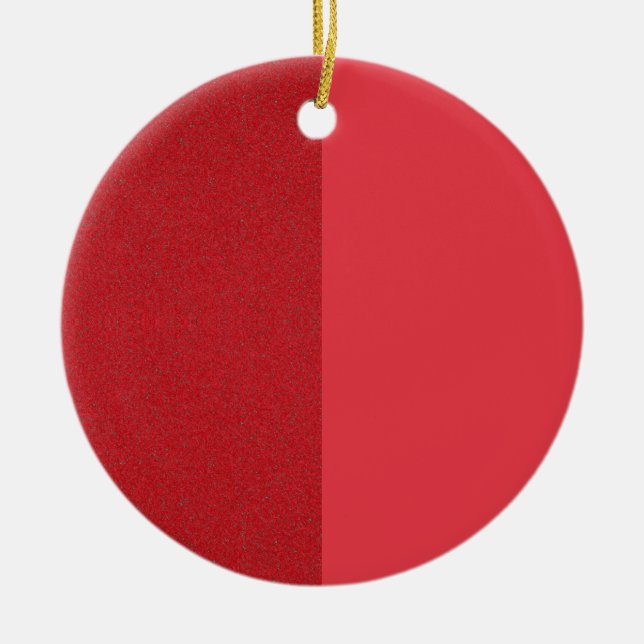 Tomato Red Split Texture Custom Ornament (Front)