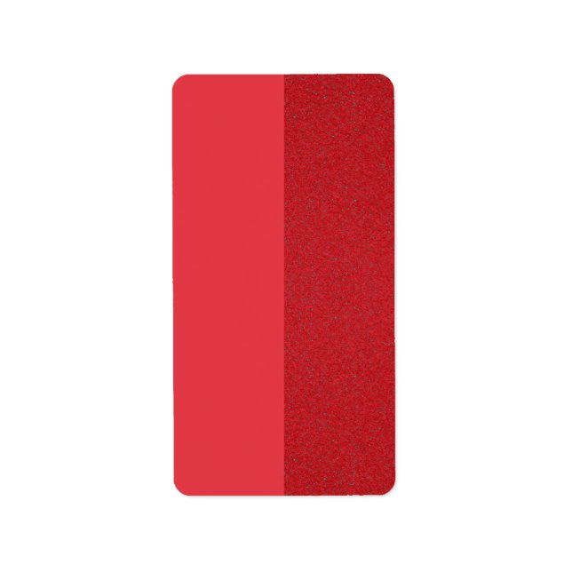 Tomato Red Split Texture Return Address Label (Front)