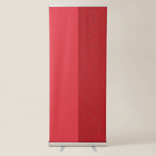 Tomato Red Split-Texture Roll-Up Banner (Custom)