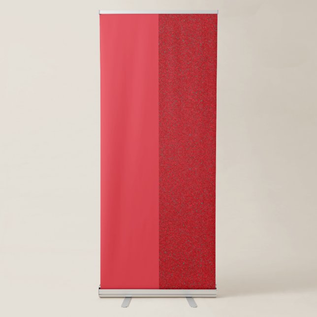 Tomato Red Split-Texture Roll-Up Banner (Custom) (Front)