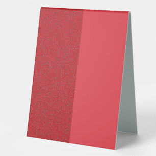 Tomato Red Split-Texture Table Tent – Customisable