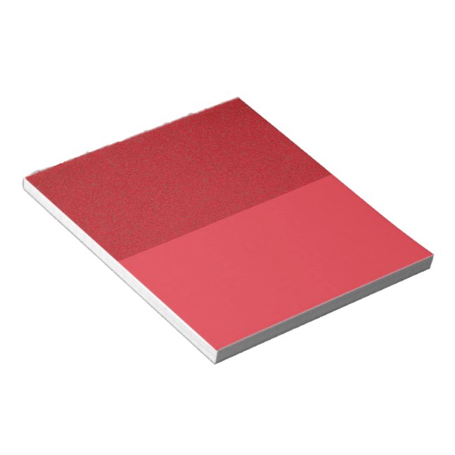 Tomato Red Textured Top Notepad – Customisable (Angled)