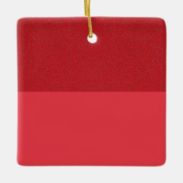 Tomato Red Textured Top Ornament – Customisable (Front)