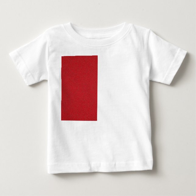 Tomato Red Vertical Block Baby Tee – Customisable (Front)