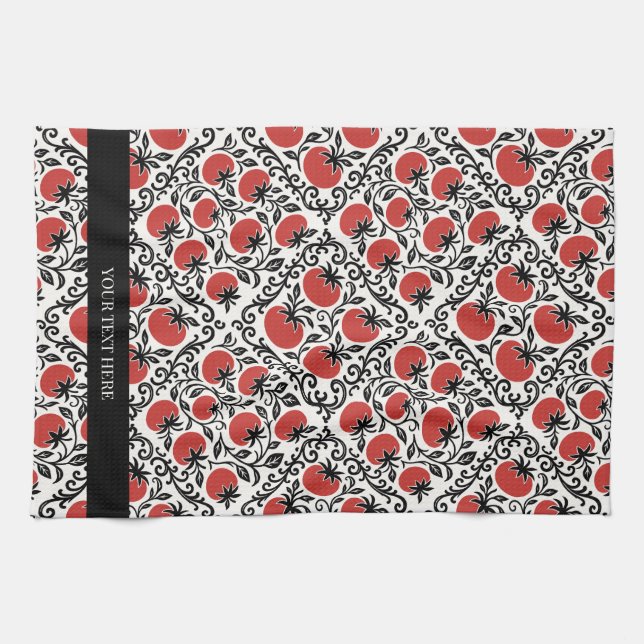 Tomato Rustic Farmhouse French Country  Tea Towel (Horizontal)