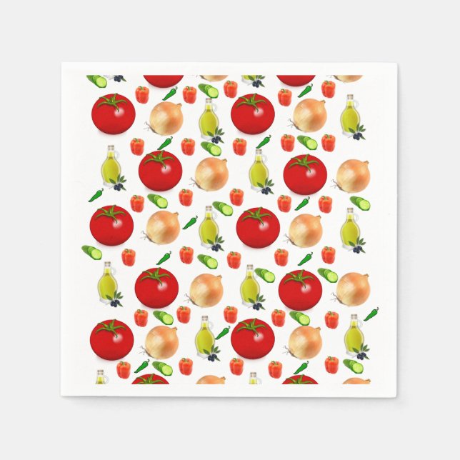 Tomato Salad Paper Napkins (Front)