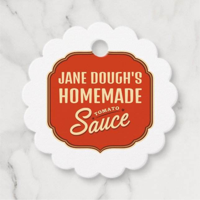 Tomato Sauce Favour Tags (Front)