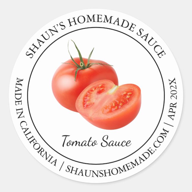 Tomato Sauce Modern label (Front)